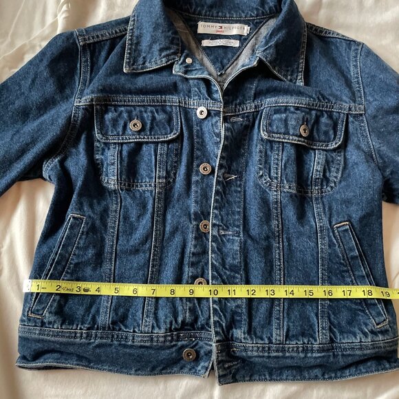 Tommy Hilfiger Jeans Denim Jacket with Logo Sleeve Detailing and Buttons - Picture 6 of 8
